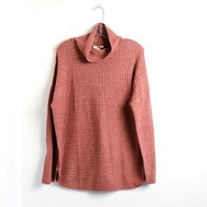 NWOT Como Vintage sweater longsleeve top oversized loose fit brick maroon red L